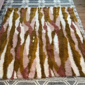 Anthropologie Fauna Faux Fur Blanket
